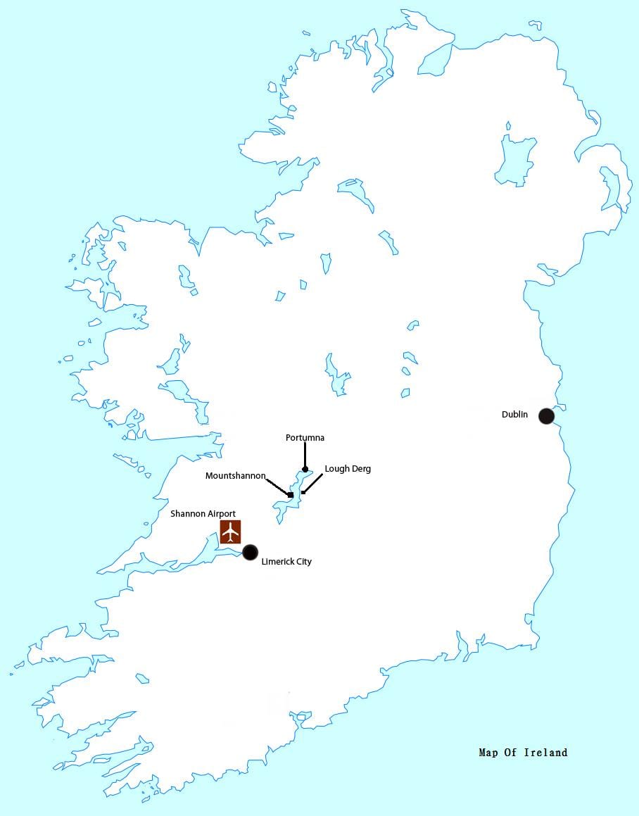 지도 shannon airport 아일랜드