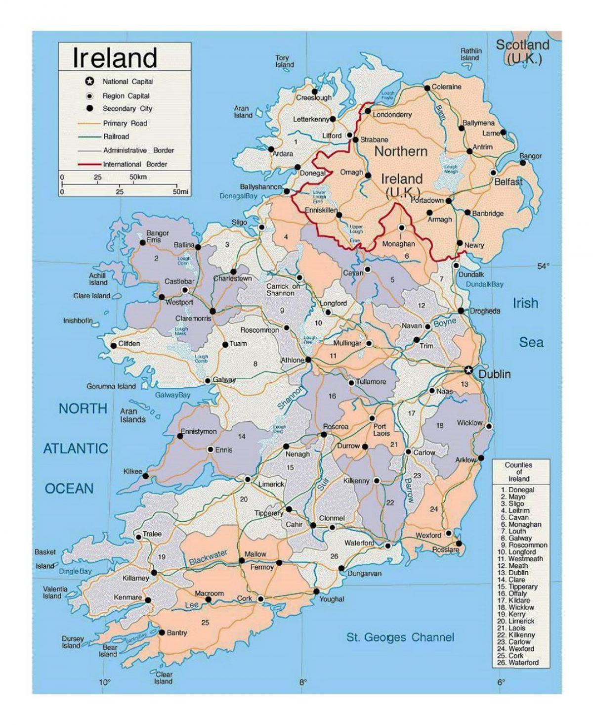 지도의 도시와 아일랜드