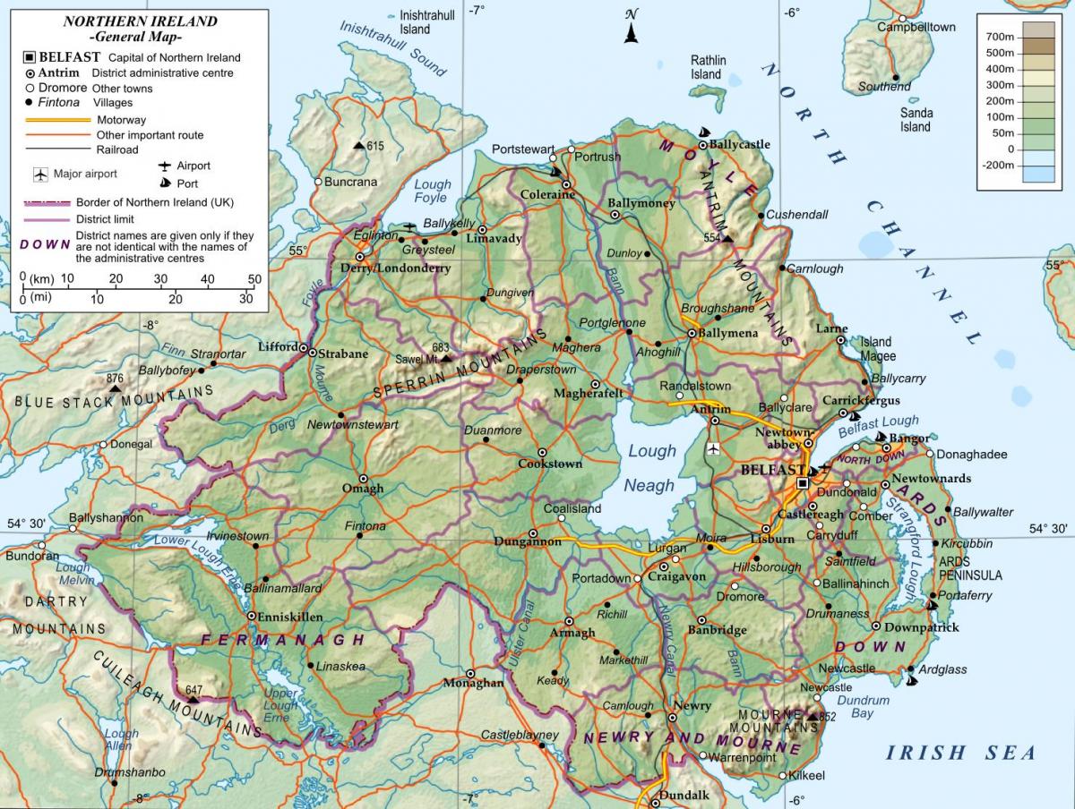 지도의 북 아일랜드