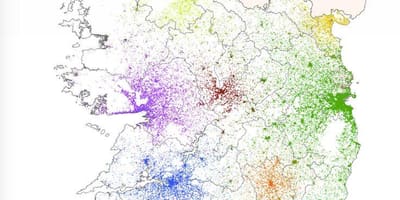 아일랜드는 인구 밀도 지도